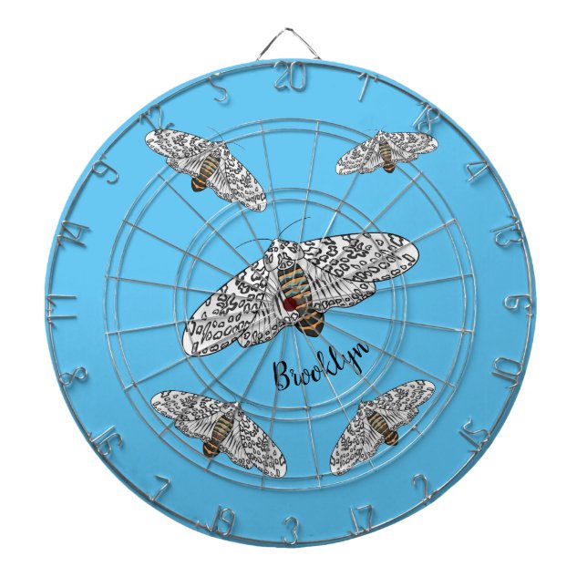 Cible De Fléchettes Illustration de papillon géant léopard de dessin a (Devant)