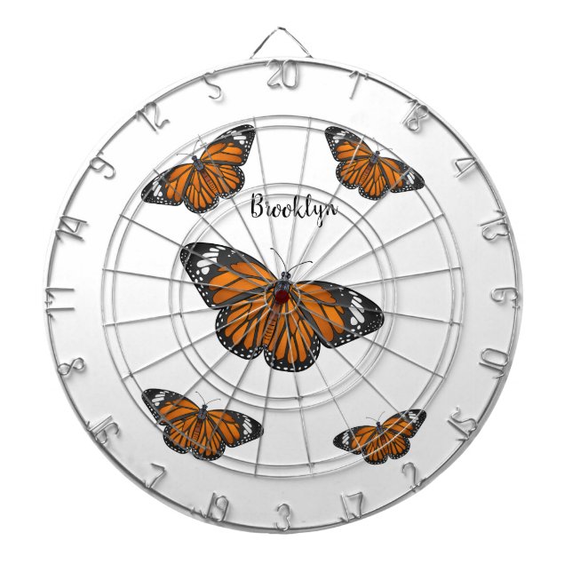 Cible De Fléchettes Illustration de papillon monarque (Devant)