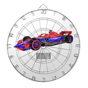 Cible De Fléchettes Illustration de voiture de course professionnelle