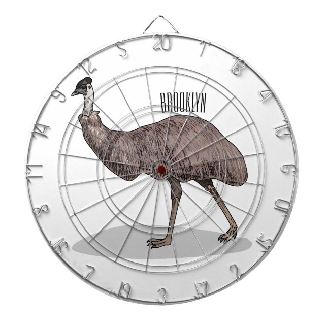 Cible De Fléchettes Illustration d'Emu bird (Devant)