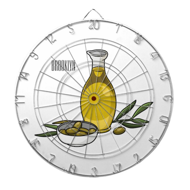 Cible De Fléchettes Illustration d'huile d'olive (Devant)