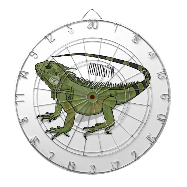 Cible De Fléchettes Illustration d'Iguana (Devant)