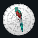 Cible De Fléchettes Illustration d'oiseau de quetzal resplendissant<br><div class="desc">Illustration d'oiseau de quetzal resplendissant</div>