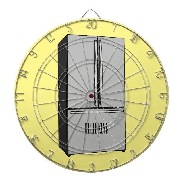 Cible De Fléchettes Illustration du réfrigérateur de porte française (Devant)