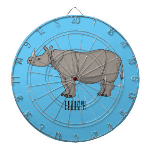 Cible De Fléchettes Illustration du rhinocéros de Javan