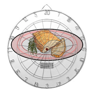 Cible De Fléchettes Illustration du ventre de porc rôti