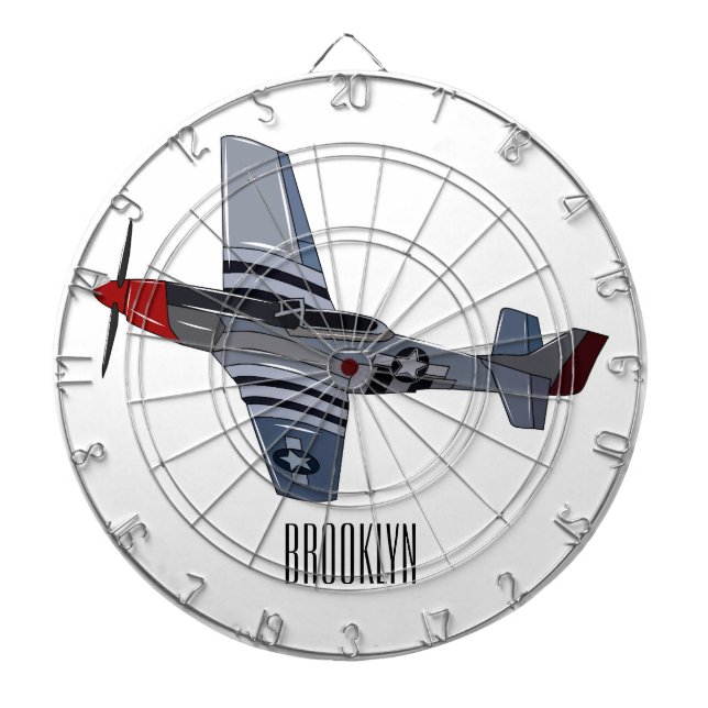 Cible De Fléchettes Illustration d'un avion de chasse-bombardier (Devant)
