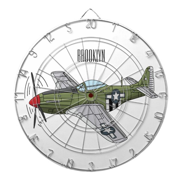 Cible De Fléchettes Illustration d'un avion militaire (Devant)