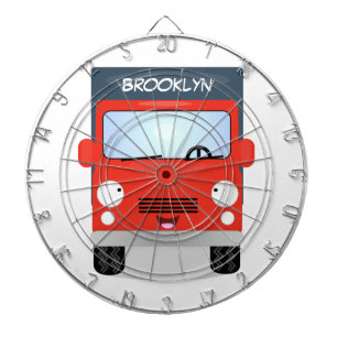 Cible De Fléchettes Illustration d'un camion kawaii rouge mou