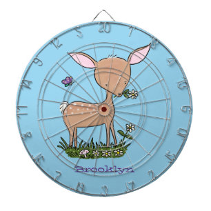Cible De Fléchettes Illustration d'une jolie dessin de cerf de bébé he