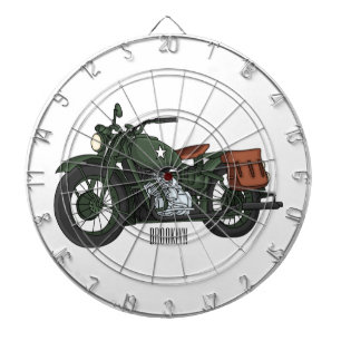 Cible De Fléchettes Illustration d'une moto de croiseur militaire