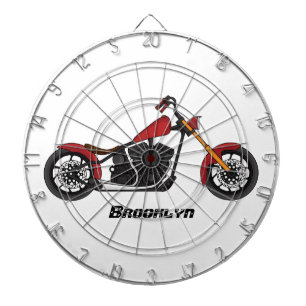 Cible De Fléchettes Illustration motocyclette de style hélicoïdal
