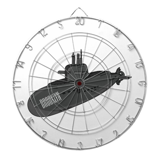 Cible De Fléchettes Illustration sous-marine (Devant)