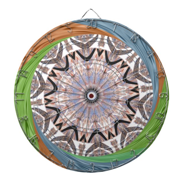 Cible De Fléchettes Impression d'art Tourbillon Africain (Devant)