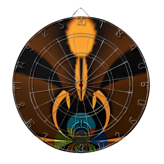 Cible De Fléchettes Impression de contraste de couleur Abstraite (Devant)