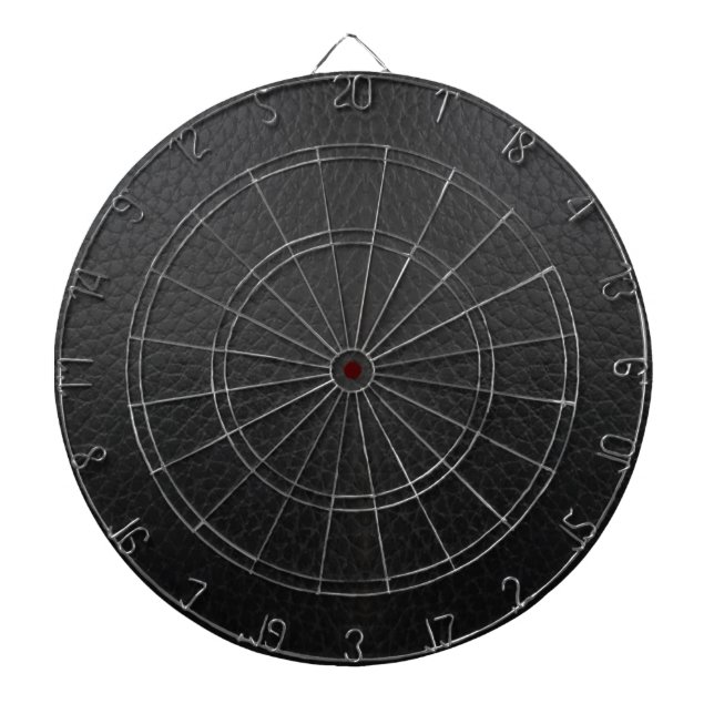 Cible De Fléchettes Impression de texture en faux cuir noir (Devant)