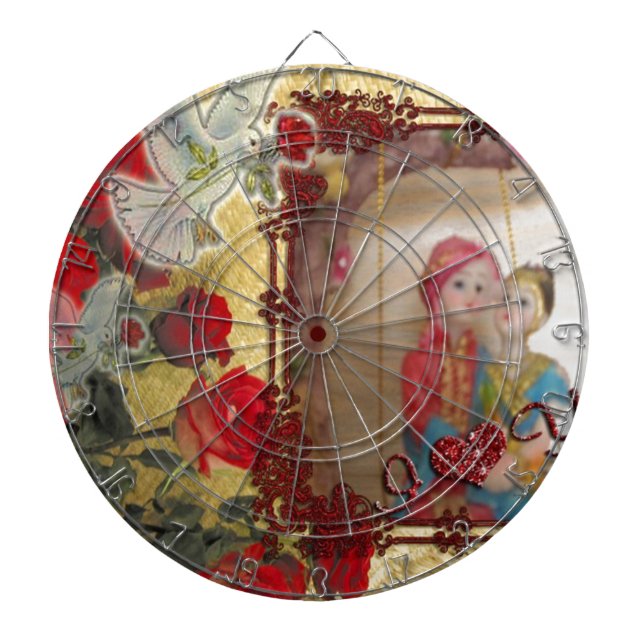 Cible De Fléchettes Imprimer mariage Doll Portrait Graphique (Devant)