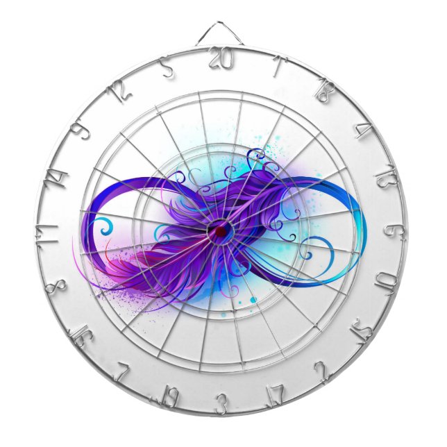 Cible De Fléchettes Infinity with purple feather (Devant)