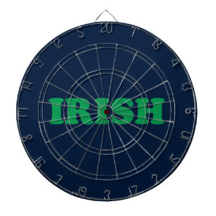 Cible De Fléchettes Irish Green marine bleu moderne Saint Patrick's Da