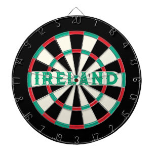 Cible De Fléchettes IRLANDE Texte vert design classique ancien irlanda