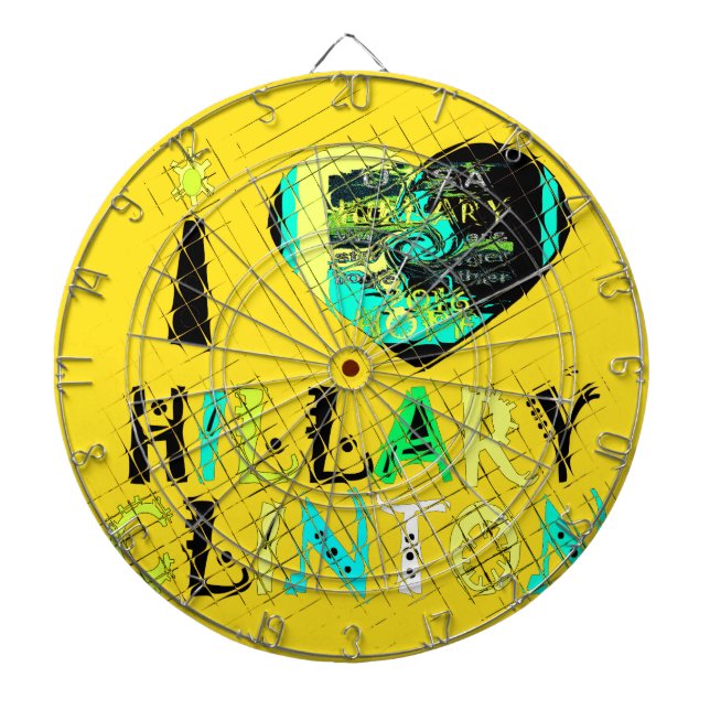 Cible De Fléchettes J'aime Hillary Clinton : Art d'expression graffiti (Devant)