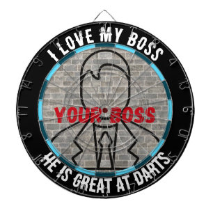 Cible De Fléchettes J'aime mon patron fléchettes jeu amusant stress so