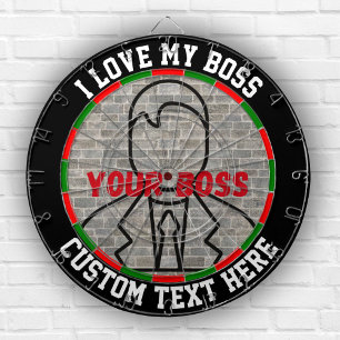 Cible De Fléchettes J'aime mon patron fléchettes jeu amusant stress so