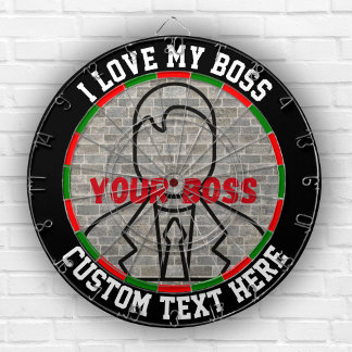 Cible De Fléchettes J'aime mon patron fléchettes jeu amusant stress so