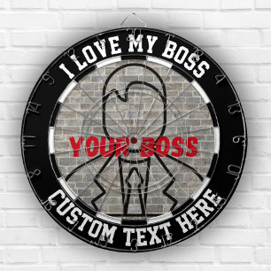 Cible De Fléchettes J'aime mon patron fléchettes jeu amusant stress so