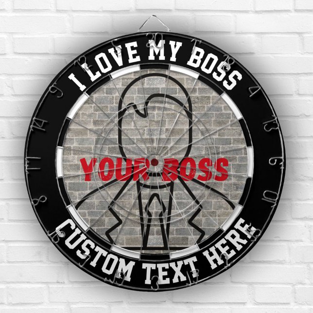 Cible De Fléchettes J'aime mon patron fléchettes jeu amusant stress so (Créateur téléchargé)