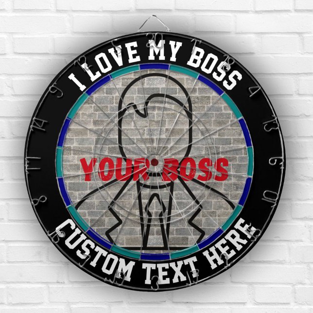 Cible De Fléchettes J'aime mon patron fléchettes jeu amusant stress so (Créateur téléchargé)