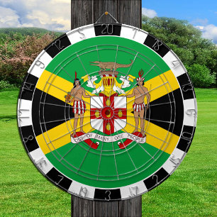Cible De Fléchettes Jamaica Dartboard & Jamaican Flag / jeu board