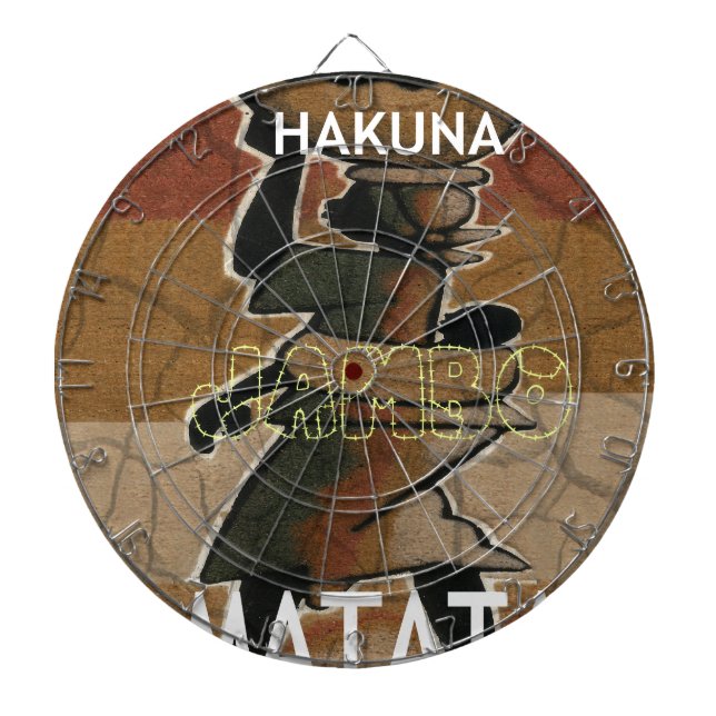 Cible De Fléchettes Jambo Habari Hakuna Matata. (Devant)
