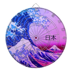 Cible De Fléchettes Japon vintage et grande vague au large de Kanagawa