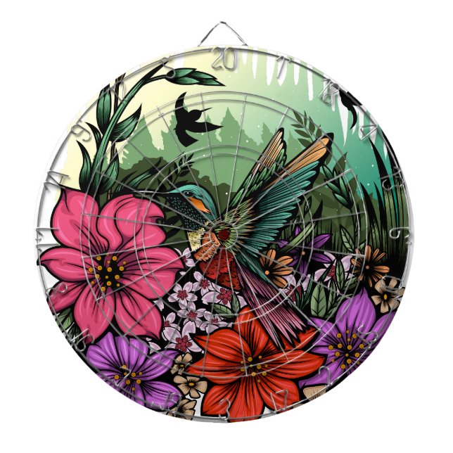 Cible De Fléchettes Jardin des colibris (Devant)
