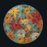 Cible De Fléchettes Jardin expressif lumineux<br><div class="desc">© Silvia Vassileva/Apple sauvage.  Une image des fleurs brillamment colorées dans différentes tonalités. L'arrière - plan bleu est dans différentes nuances.</div>