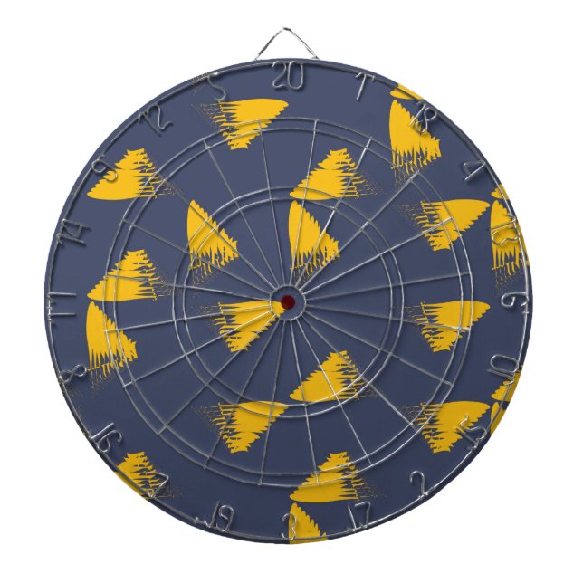 Cible De Fléchettes Jaune, cool, unique, triangles tendance (Devant)