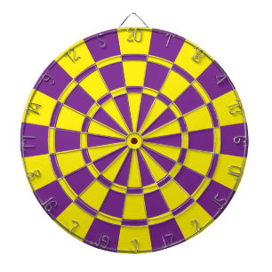 Cible De Fléchettes Jaune Et Violet