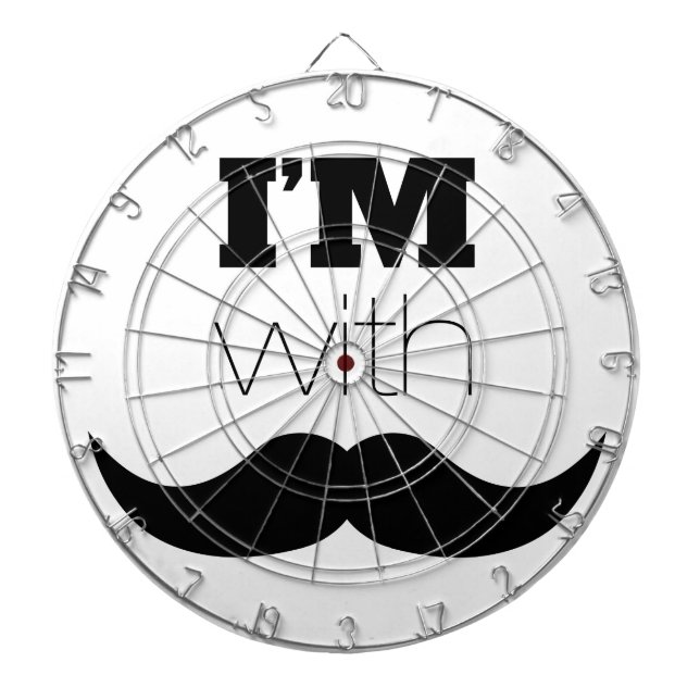 Cible De Fléchettes Je suis avec Moustache (Devant)