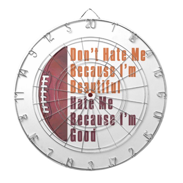 Cible De Fléchettes Je Suis Belle Mon Bon Football (Devant)