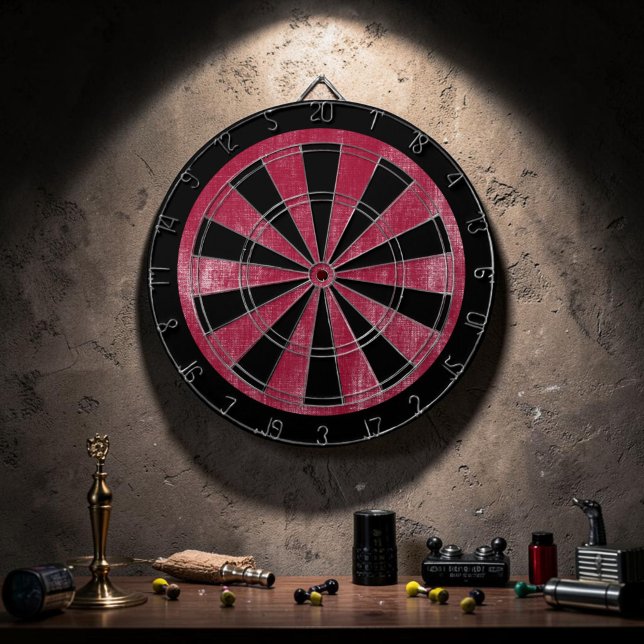 Cible De Fléchettes Jeu de grunge rouge personnalisé (Créateur téléchargé)