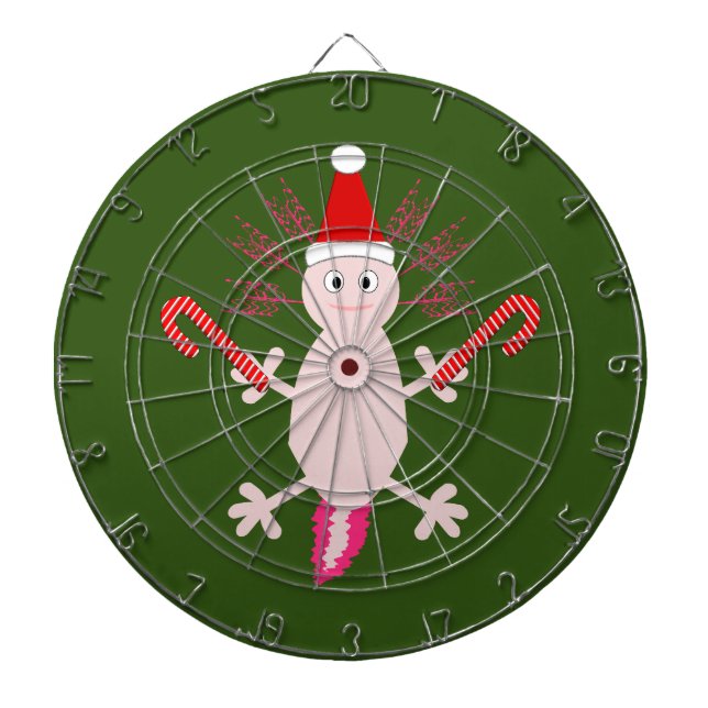 Cible De Fléchettes Joli Axolotl de Noël (Devant)