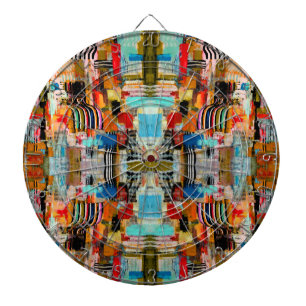 Cible De Fléchettes Joli coussin décoratif avec une peinture abstraite