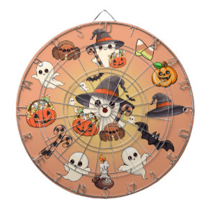 Cible De Fléchettes Joli fantôme d'Halloween de style Kawaii
