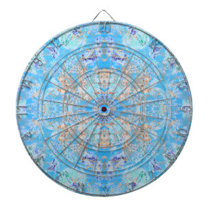 Cible De Fléchettes Joli foulard floral pastel bleu
