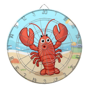 Cible De Fléchettes Joli homard à la plage