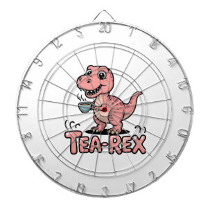 Cible De Fléchettes Joli Tea-Rex Rose Dinosaure – Le Thé Arrive !