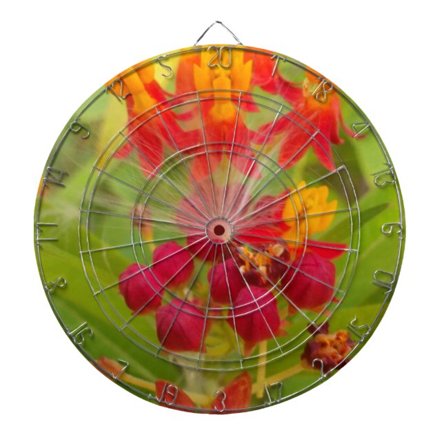 Cible De Fléchettes Jolie florale colorée avec Milkweed Art Imprimer (Devant)