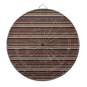 Cible De Fléchettes Jolies rayures bleues marron