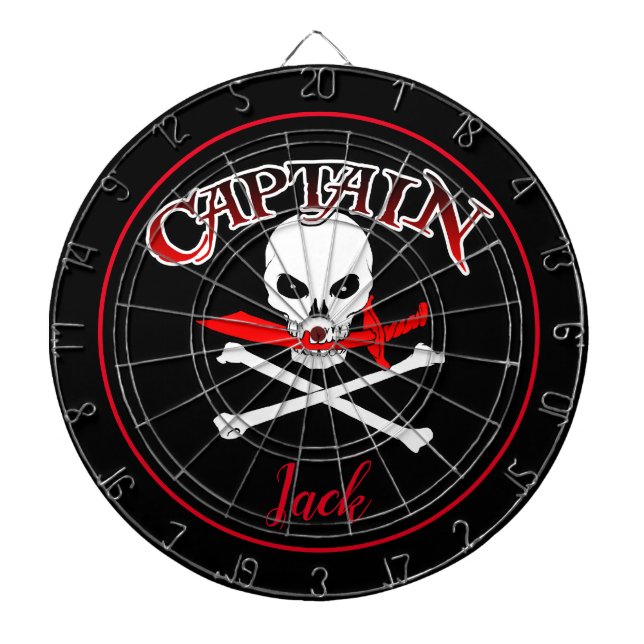 Cible De Fléchettes Jolly roger personnalisé (Cutlass) (Devant)